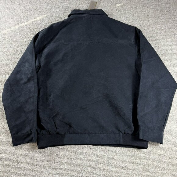 Gold Tri Mountain Full Zip Bomber Jacket Black Men’s Size Large - Picture 7 of 7